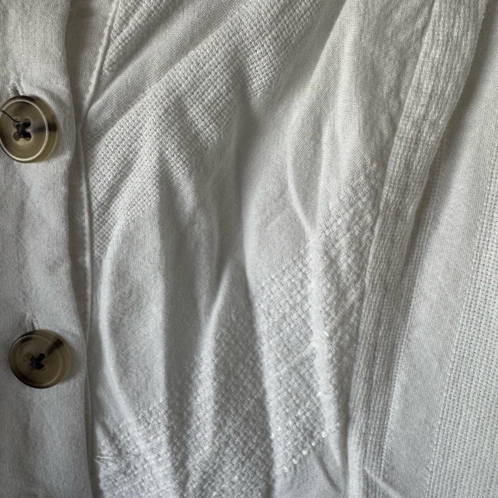 Universal Thread White Textured Button Front Sundress - Picture 3 of 14